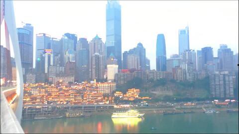 重庆夜景视频,璀璨山城，灯火辉煌的夜色画卷